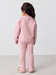 Baker by Ted Baker 2 Pieces-delni komplet pletenega puloverja s pentljo in lahkih hlač za prosti čas - Slika 4 iz 12
