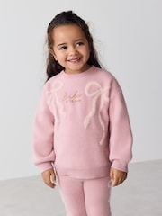 Baker by Ted Baker 2 Pieces-delni komplet pletenega puloverja s pentljo in lahkih hlač za prosti čas - Slika 5 iz 12