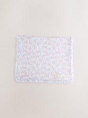 Baker by Ted Baker White/Pink All-Over Printed Quilted Blanket - Image 1 of 5