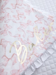 Baker by Ted Baker White/Pink All-Over Printed Quilted Blanket - Image 5 of 5