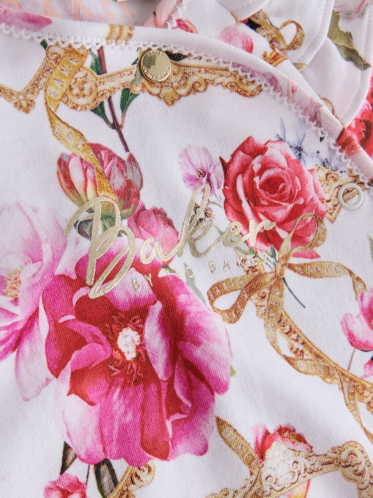 أحمر عنابي - حزمة من 3 بدلات نوم قطنية مطبوعة من Baker by Ted Baker - صورة 8 من 8