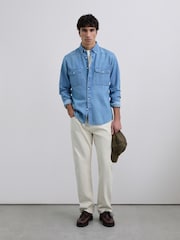 Scalpers Blue Bodo Denim Bd Shirt - Image 1 of 5