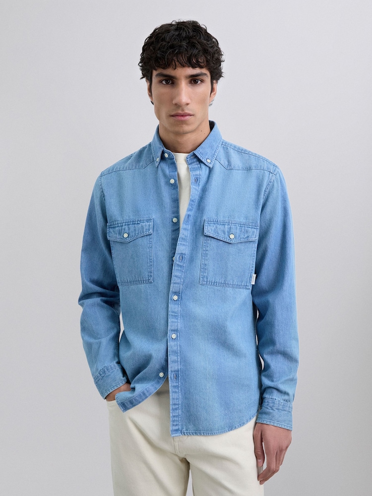 Scalpers Blue Bodo Denim Bd Shirt - Image 2 of 5
