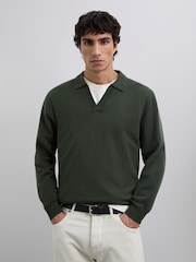 Scalpers Green New Moller Tricot Polo Shirt - Image 2 of 5