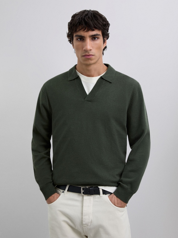 Scalpers Green New Moller Tricot Polo Shirt - Image 2 of 5 Scalpers Green New Moller Tricot Polo Shirt - Image 2 of 5
