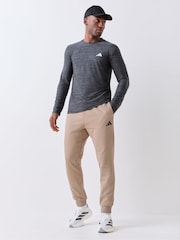 adidas Beige Essentials Feelcozy Fleece Joggers - Image 2 of 4