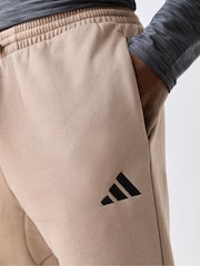 adidas Beige Essentials Feelcozy Fleece Joggers - Image 4 of 4