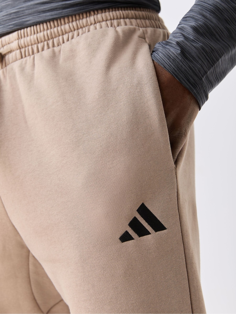 adidas Beige Essentials Feelcozy Fleece Joggers - Image 4 of 4