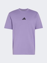 adidas Purple Essentials Small Logo Single Jersey T-Shirt - Image 1 of 1