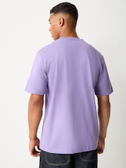 adidas Purple Essentials Small Logo Single Jersey T-Shirt - Image 3 of 5