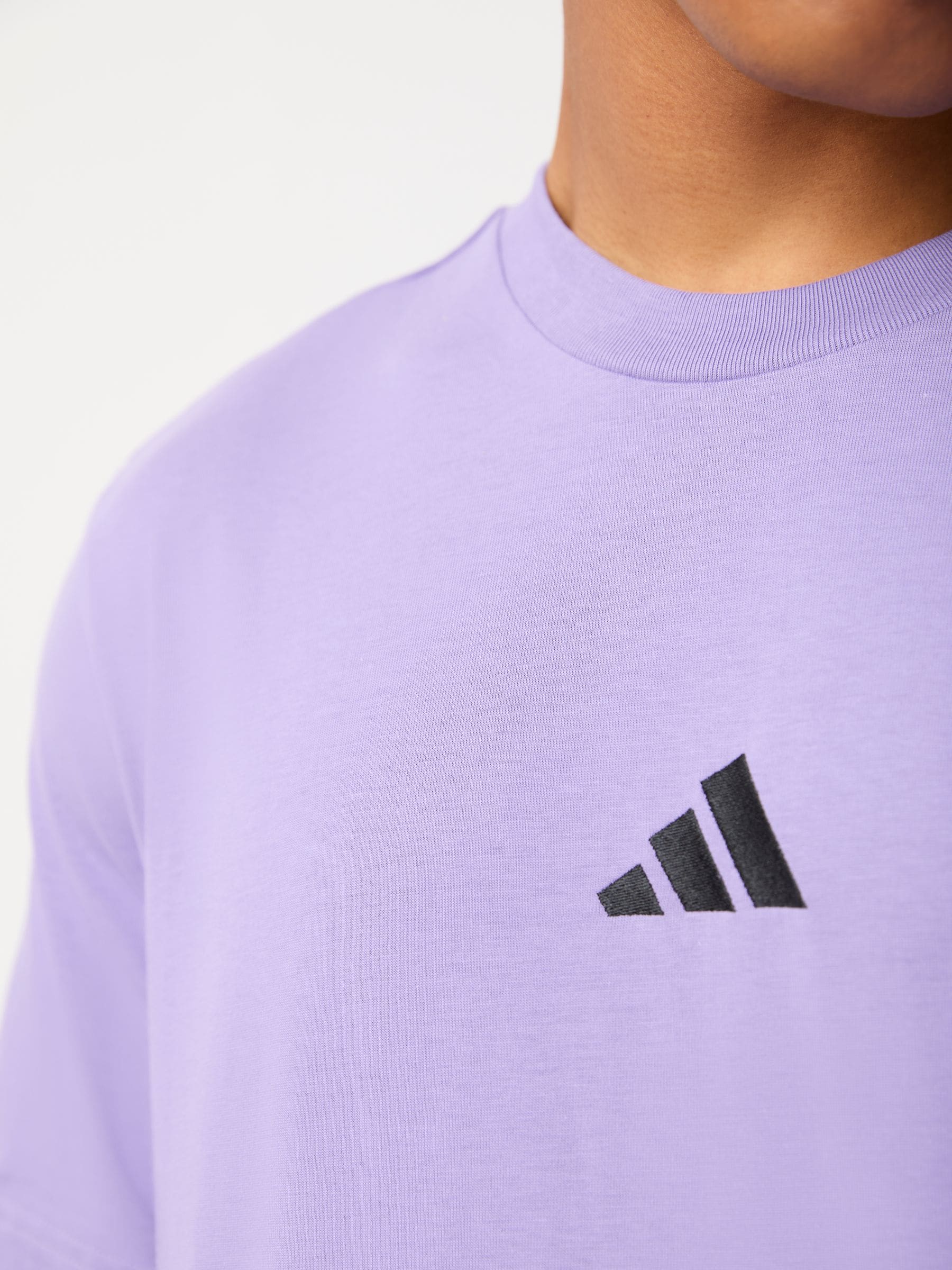 Buy adidas Purple Essentials Small Logo Single Jersey T-Shirt from
