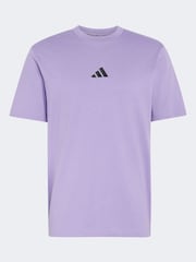 adidas Purple Essentials Small Logo Single Jersey T-Shirt - Image 5 of 5