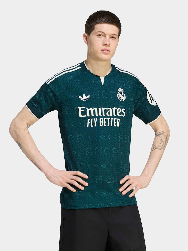 adidas Green Real Madrid 26/27 Away Football Jersey - Image 1 of 5 adidas Green Real Madrid 26/27 Away Football Jersey - Image 1 of 5
