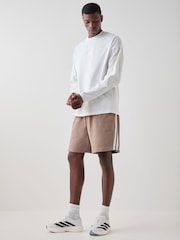 adidas White Kit 3-Stripes Longsleeve T-Shirt - Image 2 of 5