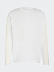 adidas White Kit 3-Stripes Longsleeve T-Shirt - Image 5 of 5