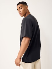 adidas Black Adidas Kit 3-Stripes Loose T-Shirt - Image 3 of 5