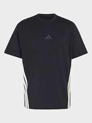 adidas Black Adidas Kit 3-Stripes Loose T-Shirt - Image 5 of 5
