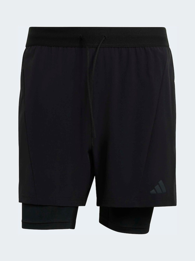 Juoda - adidas D4T treniruočių 2In1 šortai - 6 paveikslėlis iš 6