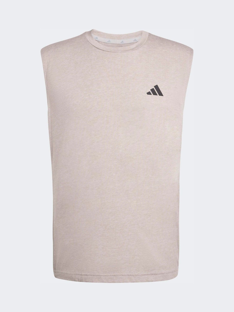 adidas Grey Short Sleeve Training Vest - Image 5 of 5