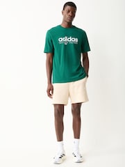 adidas Brown Seasonal Essentials Collegiate Fleece Shorts - Image 2 of 5