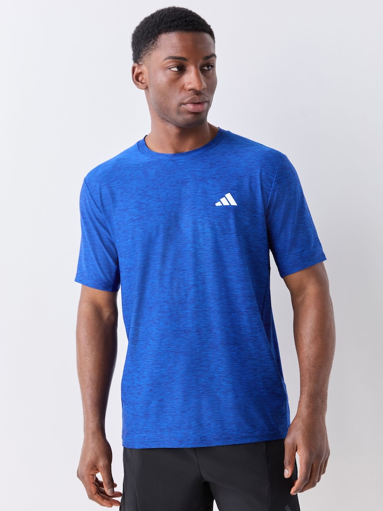 adidas Blue Workout Essentials Flex T-Shirt - Image 1 of 5 adidas Blue Workout Essentials Flex T-Shirt - Image 1 of 5
