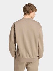 خاکی - adidas Essentials Feelcozy Fleece Sweatshirt - تصویر 2 از 6
