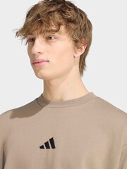 خاکی - adidas Essentials Feelcozy Fleece Sweatshirt - تصویر 4 از 6