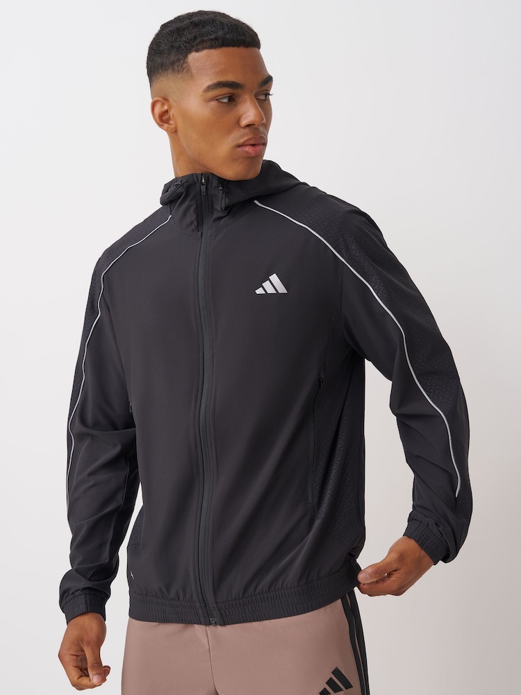 adidas Black Tech Apparel Slim Jacket - Image 1 of 6 adidas Black Tech Apparel Slim Jacket - Image 1 of 6