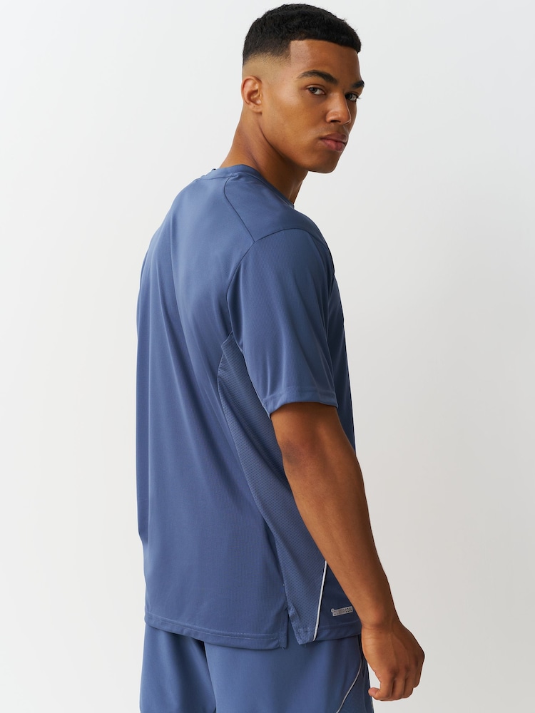 adidas Blue Tech Apparel T-Shirt - Image 2 of 5 adidas Blue Tech Apparel T-Shirt - Image 2 of 5