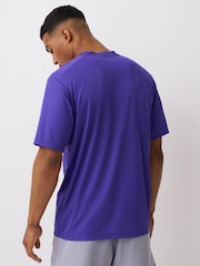 adidas Purple Workout Essentials Base T-Shirt - Image 2 of 5