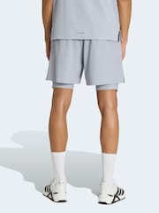 adidas Grey D4T Workout 2In1 Shorts - Image 2 of 7