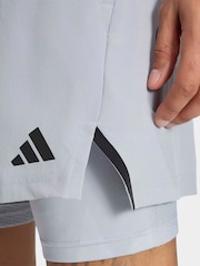 adidas Grey D4T Workout 2In1 Shorts - Image 5 of 7