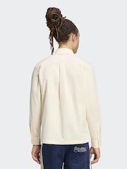 adidas Originals Cream 3 Stripes Button Up Shirt - Image 2 of 6
