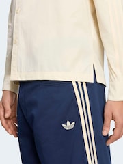 adidas Originals Cream 3 Stripes Button Up Shirt - Image 5 of 6