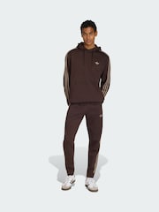 adidas Originals Brown 3-Stripes Hoodie - Image 1 of 5