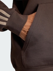 adidas Originals Brown 3-Stripes Hoodie - Image 3 of 5
