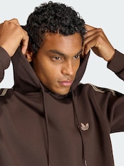 adidas Originals Brown 3-Stripes Hoodie - Image 4 of 5