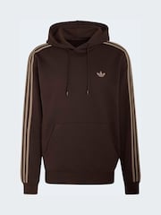 adidas Originals Brown 3-Stripes Hoodie - Image 5 of 5