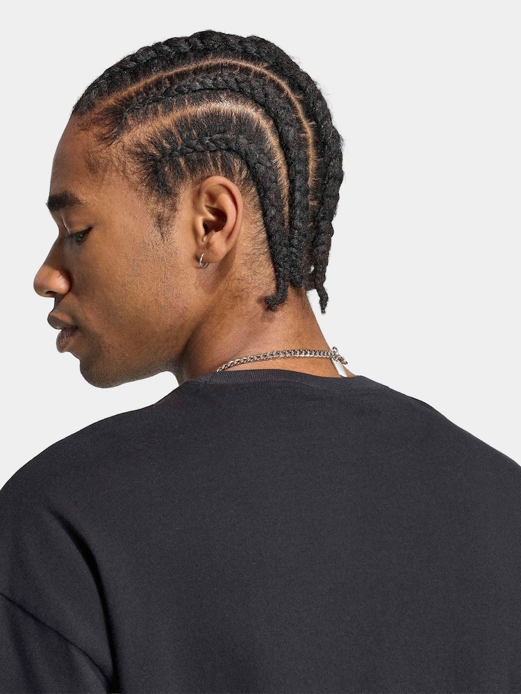 adidas Originals Black Ground Trefoil Essentials Loose T-Shirt - Image 5 of 5 adidas Originals Black Ground Trefoil Essentials Loose T-Shirt - Image 5 of 5