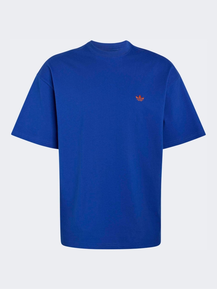 adidas Originals Deep Blue Trefoil Essentials Loose T-Shirt - Image 1 of 1 adidas Originals Deep Blue Trefoil Essentials Loose T-Shirt - Image 1 of 1