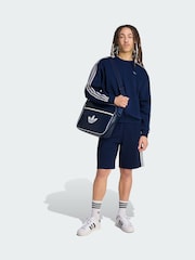 أزرق - شورت 3 خطوط من adidas Originals - صورة 2 من 5