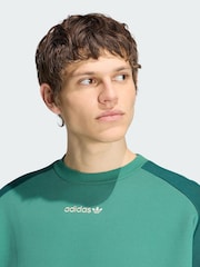 adidas Originals Green Cutline Crewneck Sweatshirt - Image 4 of 5