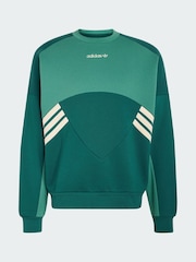 adidas Originals Green Cutline Crewneck Sweatshirt - Image 5 of 5