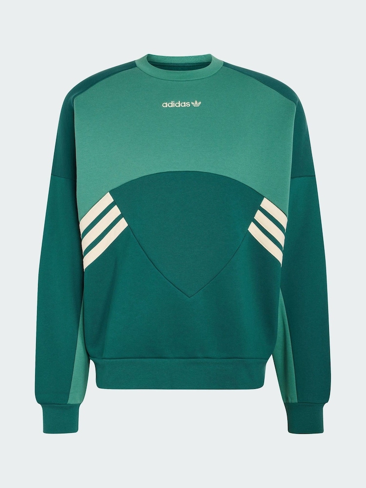 adidas Originals Green Cutline Crewneck Sweatshirt - Image 5 of 5 adidas Originals Green Cutline Crewneck Sweatshirt - Image 5 of 5