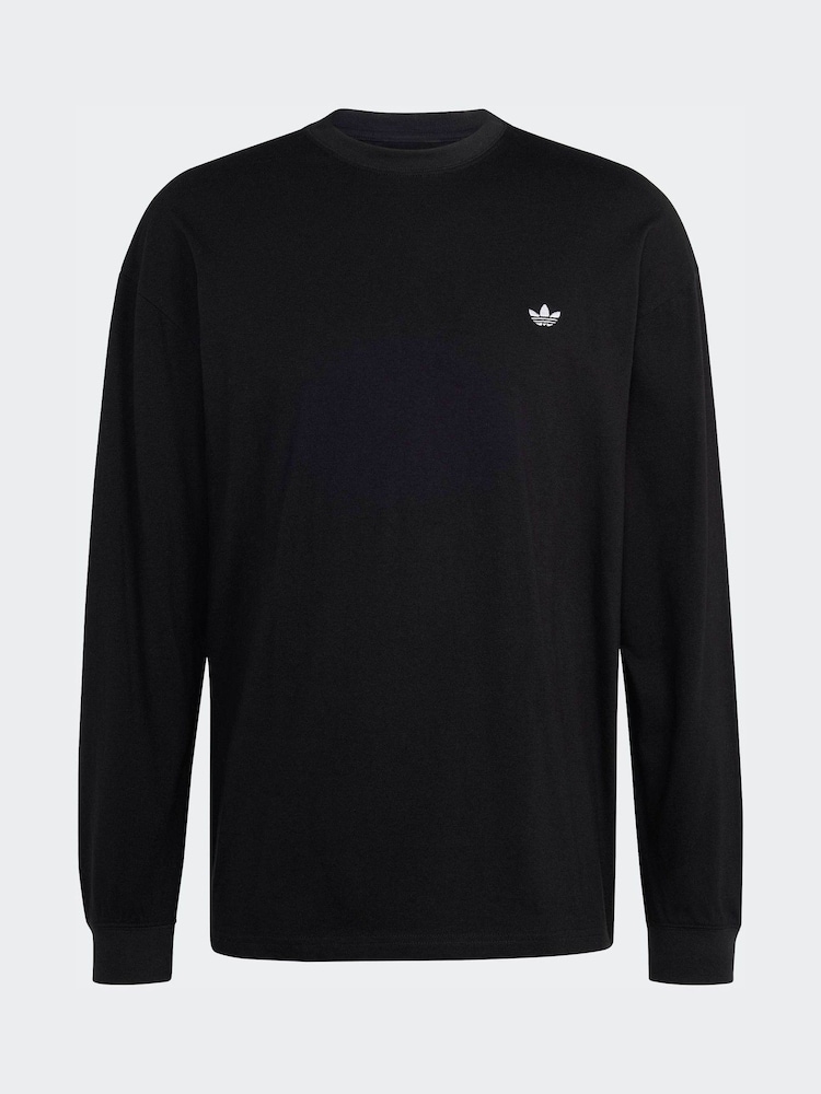 adidas Originals Black Trefoil Essentials Longsleeve T-Shirt - Image 1 of 1 adidas Originals Black Trefoil Essentials Longsleeve T-Shirt - Image 1 of 1
