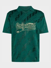 adidas Originals Green Jacquard Originals Football Shirt - Image 1 of 1
