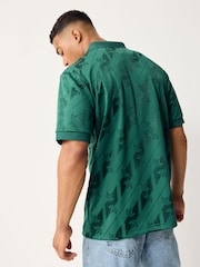 adidas Originals Green Jacquard Originals Football Shirt - Image 3 of 5