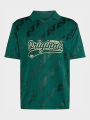 adidas Originals Green Jacquard Originals Football Shirt - Image 5 of 5