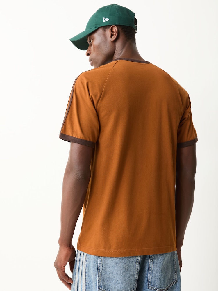 adidas Originals Burnt Orange 3-Stripes T-Shirt - Image 2 of 5