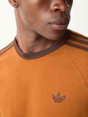 adidas Originals Burnt Orange 3-Stripes T-Shirt - Image 4 of 5
